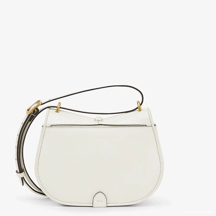 Affordable C'mon White Leather Fendi Mini In Calf Bag 0718